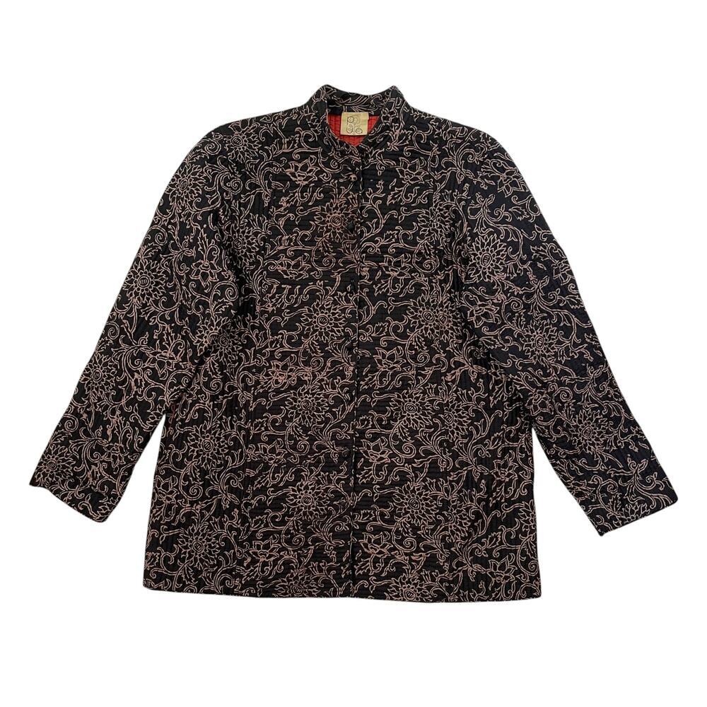 Pua Quilted Jacket - Silk - Made in India - Black - Size M